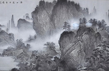 深山藏古寺图