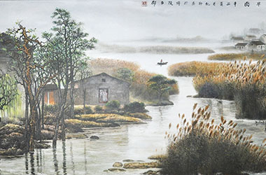 水乡早春图